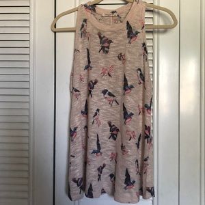 Bird print top